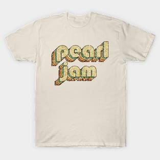 Pearl Jam // Vintage Rainbow Typography Style // 70s T-Shirt